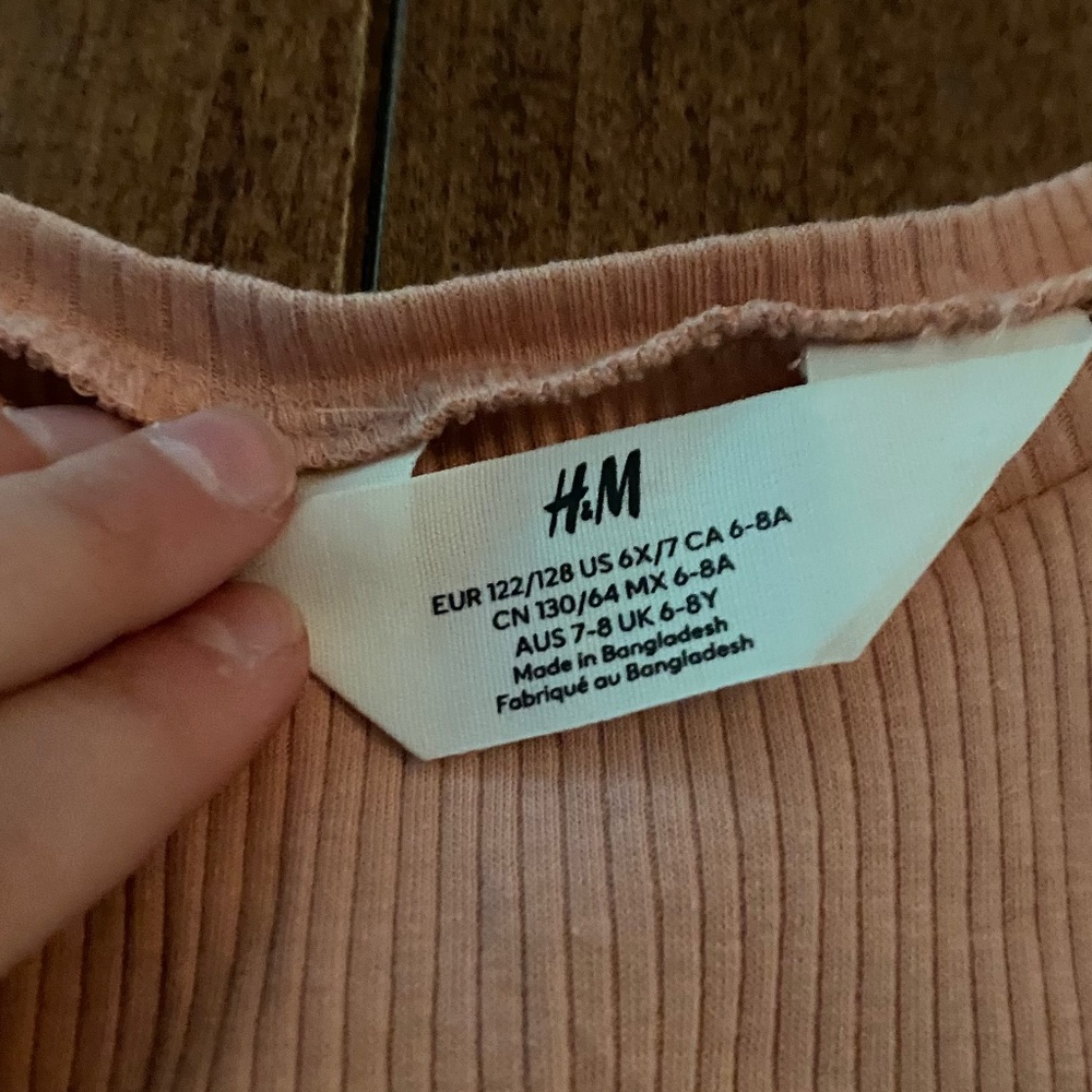 H&M ribbed long sleeve girls